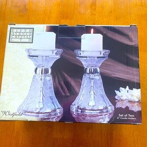 FIFTH AVENUE CRYSTAL CANDLE HOLDER